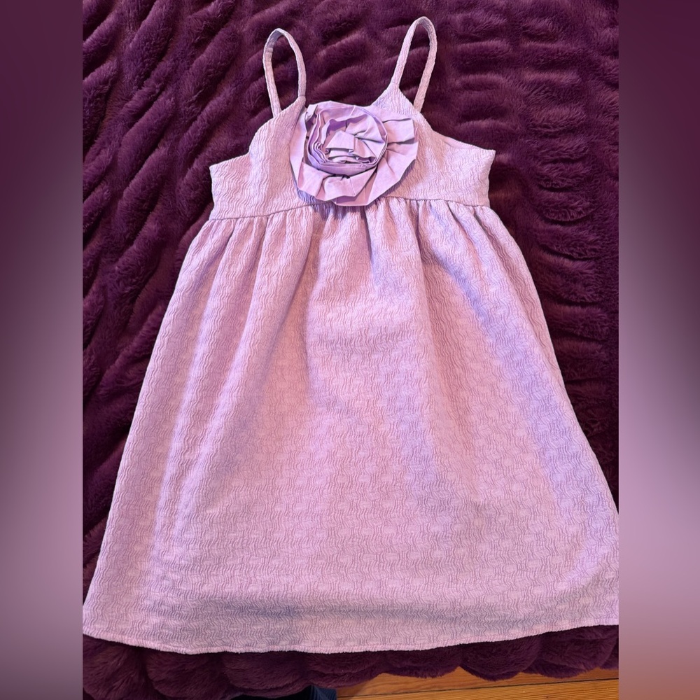 Janie and Jack Lavender Dress with Floral Accent